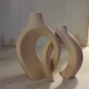 Christiam 2 Piece Handmade Ceramic Table Vase